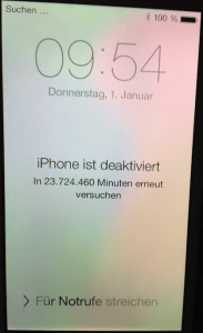 iPhone gesperrt